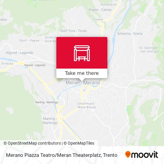 Merano Piazza Teatro / Meran Theaterplatz map
