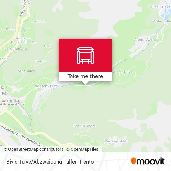 Bivio Tulve/Abzweigung Tulfer map