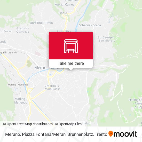 Merano, Piazza Fontana / Meran, Brunnenplatz map