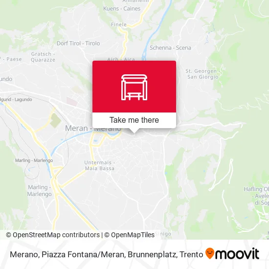 Merano, Piazza Fontana / Meran, Brunnenplatz map