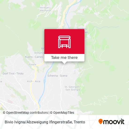 Bivio Ivigna / Abzweigung Ifingerstraße map