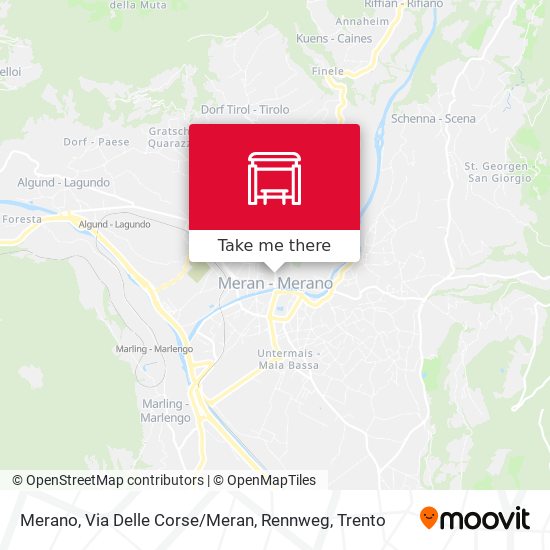 Merano, Via Delle Corse / Meran, Rennweg map