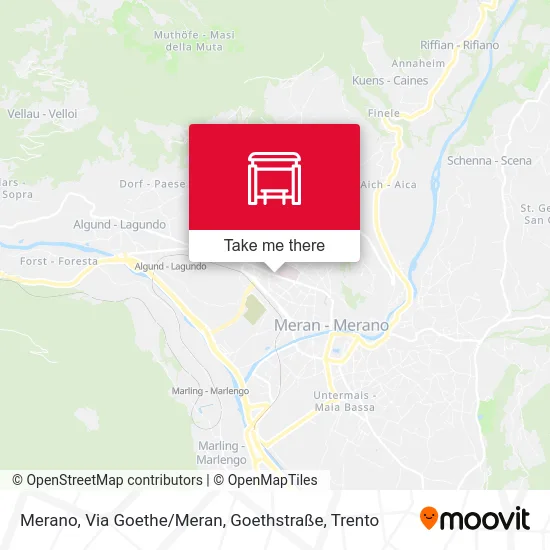 Merano, Via Goethe / Meran, Goethstraße map