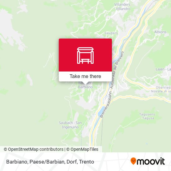 Barbiano, Paese/Barbian, Dorf map