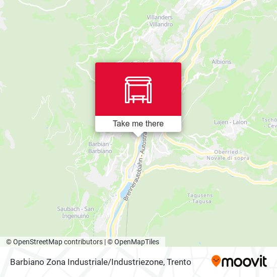 Barbiano Zona Industriale / Industriezone map