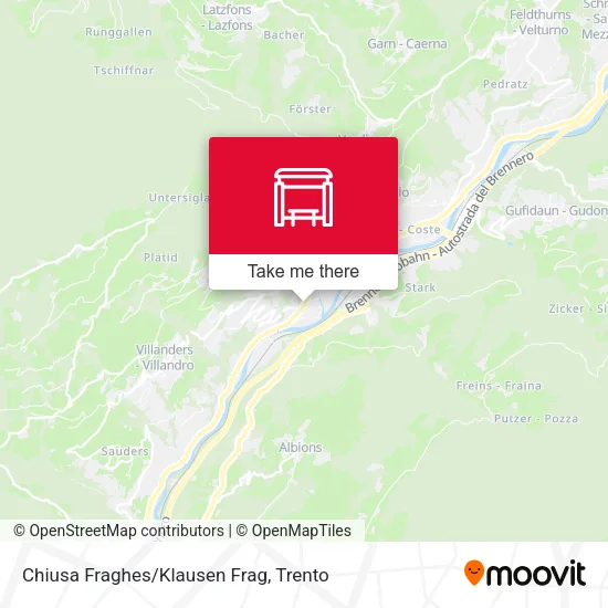 Chiusa Fraghes/Klausen Frag map