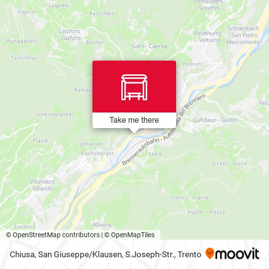 Chiusa, San Giuseppe / Klausen, S.Joseph-Str. map
