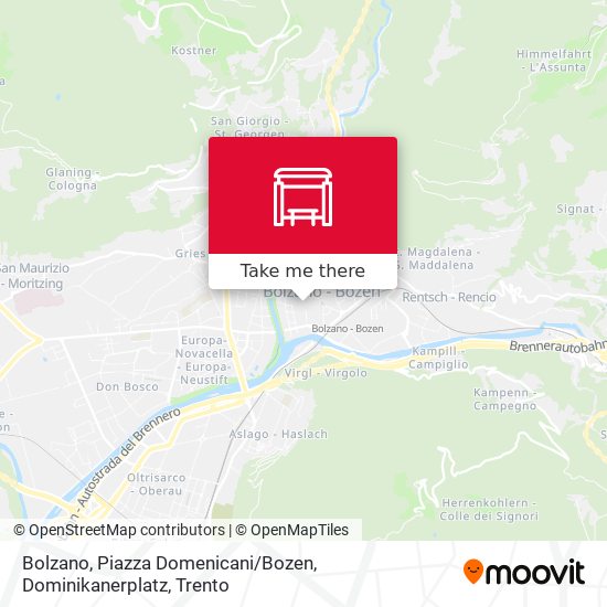 Bolzano, Piazza Domenicani / Bozen, Dominikanerplatz map