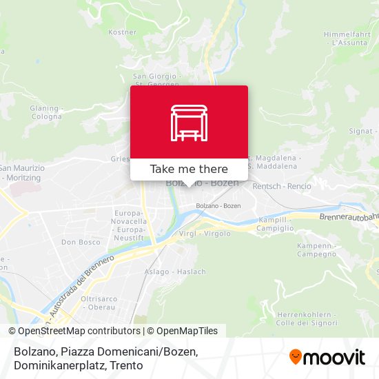 Bolzano, Piazza Domenicani / Bozen, Dominikanerplatz map