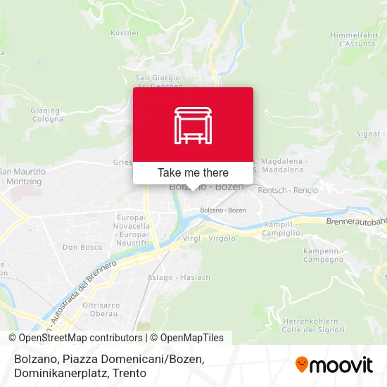 Bolzano, Piazza Domenicani / Bozen, Dominikanerplatz map