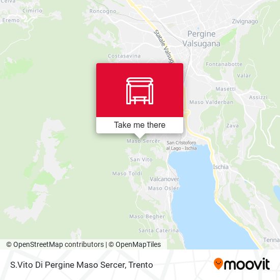 S.Vito Di Pergine Maso Sercer map