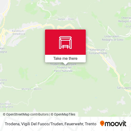 Trodena, Vigili Del Fuoco / Truden, Feuerwehr map