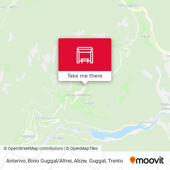 Anterivo, Bivio Guggal / Altrei, Abzw. Guggal map