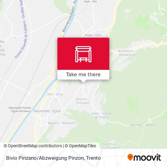 Bivio Pinzano / Abzweigung Pinzon map