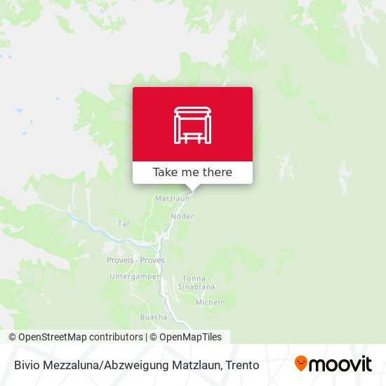 Bivio Mezzaluna / Abzweigung Matzlaun map