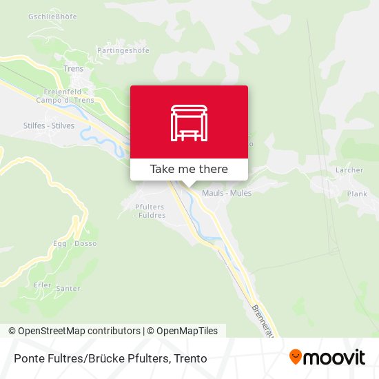 Ponte Fultres/Brücke Pfulters map