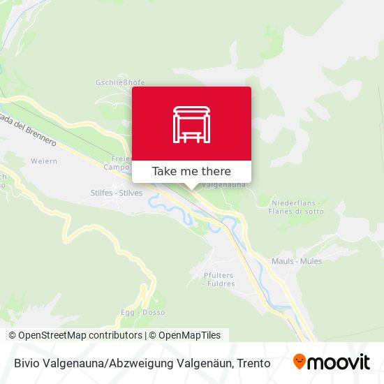 Bivio Valgenauna / Abzweigung Valgenäun map