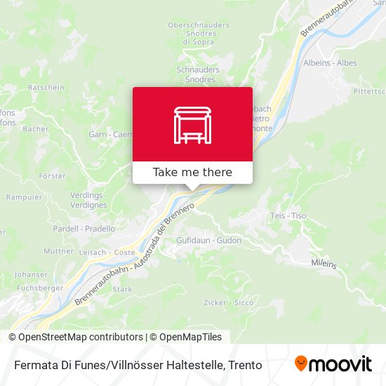 Fermata Di Funes / Villnösser Haltestelle map