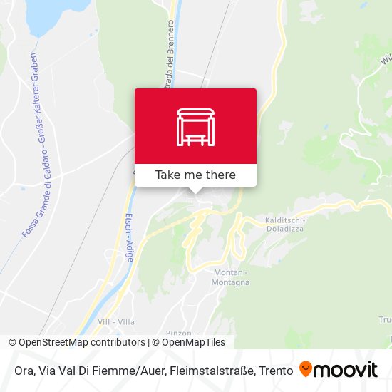 Ora, Via Val Di Fiemme / Auer, Fleimstalstraße map