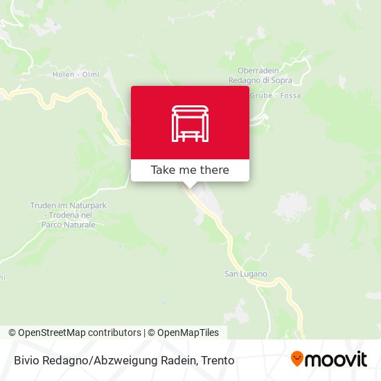 Bivio Redagno / Abzweigung Radein map