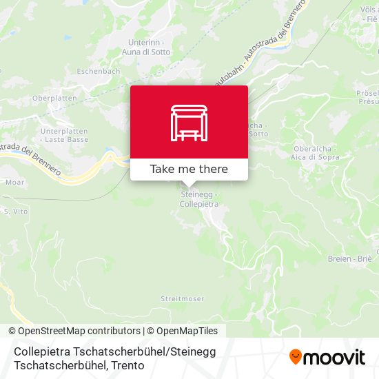Collepietra Tschatscherbühel / Steinegg Tschatscherbühel map