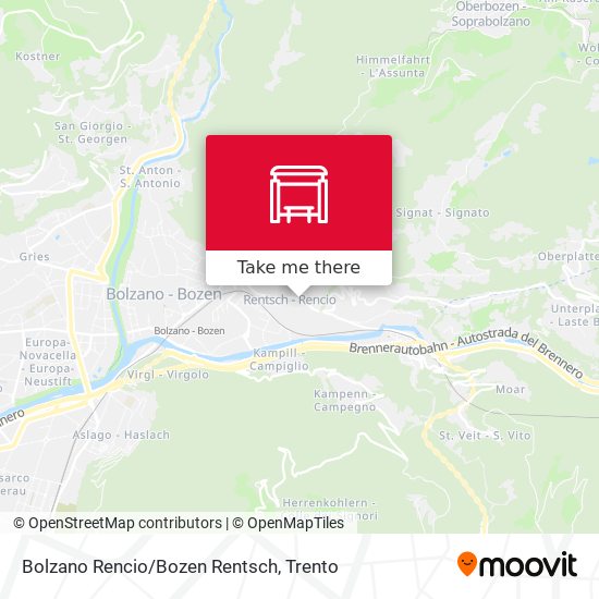 Bolzano Rencio/Bozen Rentsch map