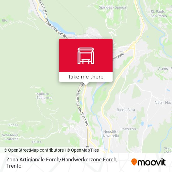Zona Artigianale Forch / Handwerkerzone Forch map