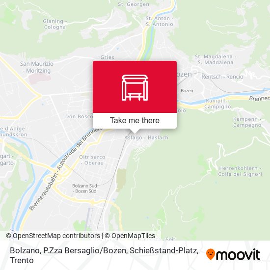 Bolzano, P.Zza Bersaglio / Bozen, Schießstand-Platz map