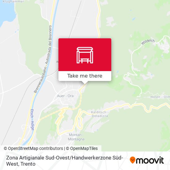 Zona Artigianale Sud-Ovest / Handwerkerzone Süd-West map