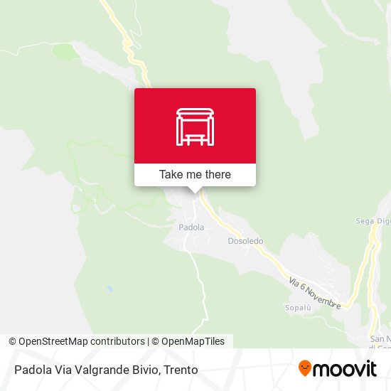 Padola Via Valgrande Bivio map