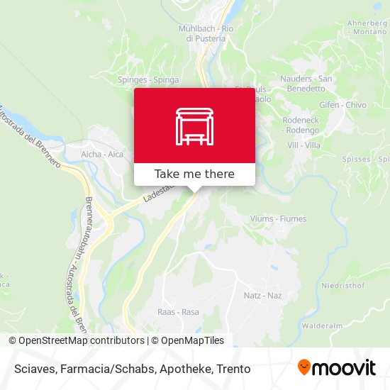 Sciaves, Farmacia / Schabs, Apotheke map