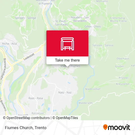 Fiumes Church map