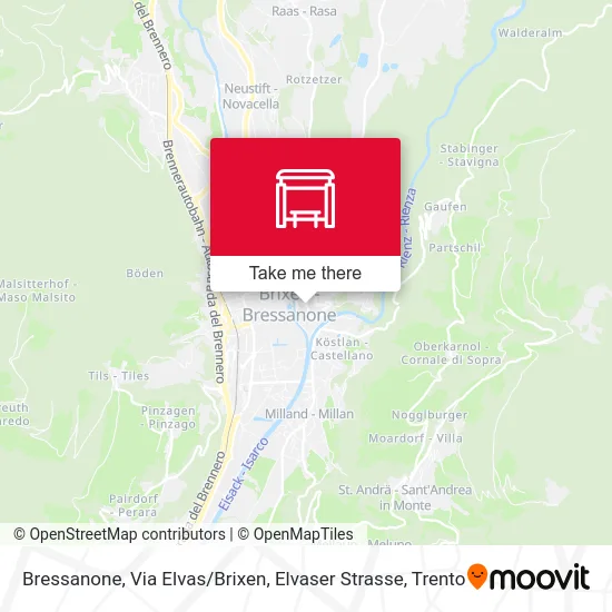 Bressanone, Elvas Street map