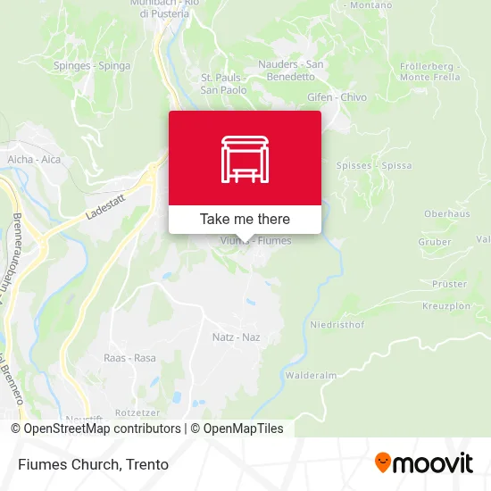 Fiumes Church map