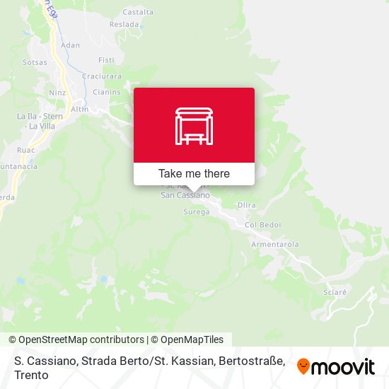 S. Cassiano, Strada Berto / St. Kassian, Bertostraße map