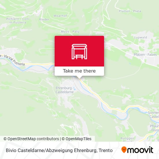 Bivio Casteldarne / Abzweigung Ehrenburg map