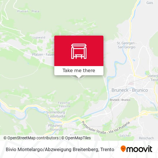 Bivio Montelargo / Abzweigung Breitenberg map
