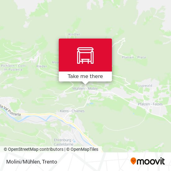 Molini/Mühlen map