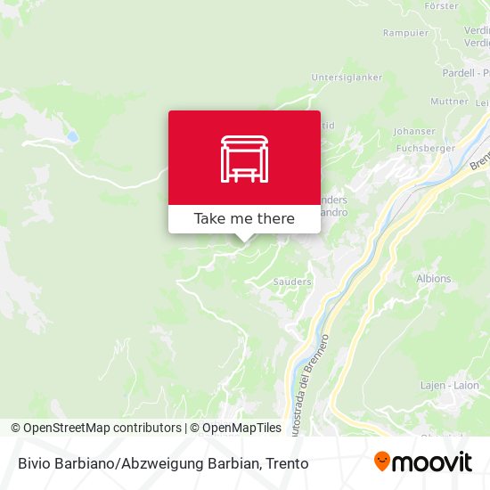 Bivio Barbiano / Abzweigung Barbian map