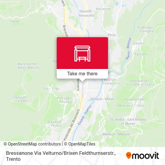 Bressanone Velturno Street map