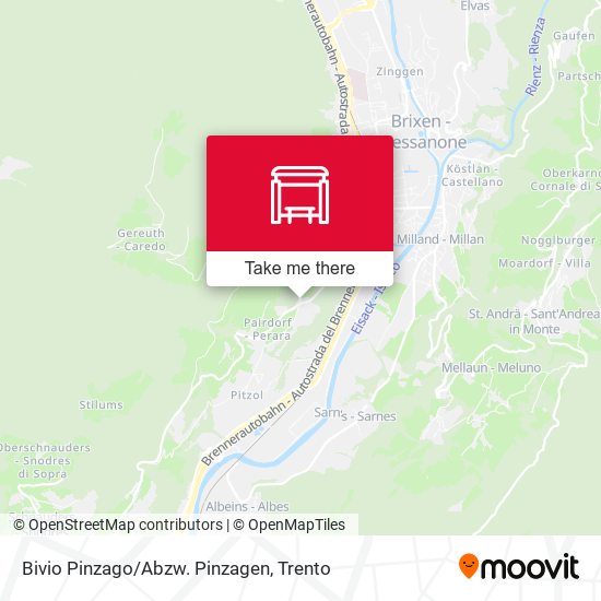 Bivio Pinzago/Abzw. Pinzagen map