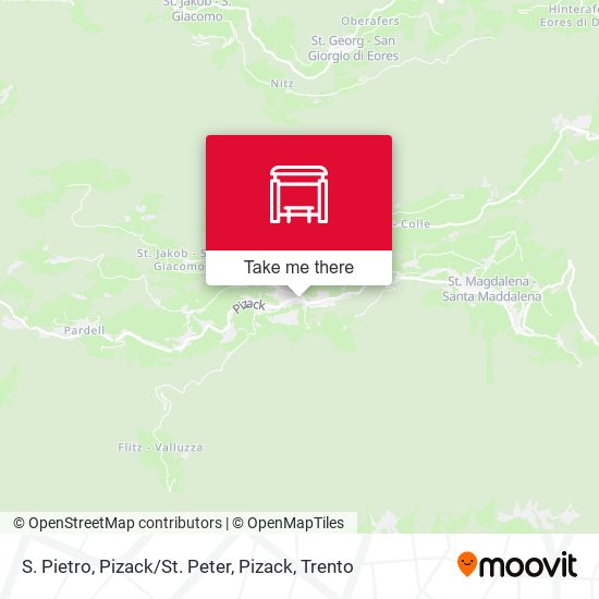 S. Pietro, Pizack / St. Peter, Pizack map