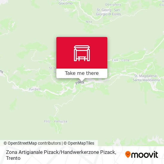 Zona Artigianale Pizack / Handwerkerzone Pizack map