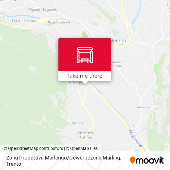 Zona Produttiva Marlengo / Gewerbezone Marling map