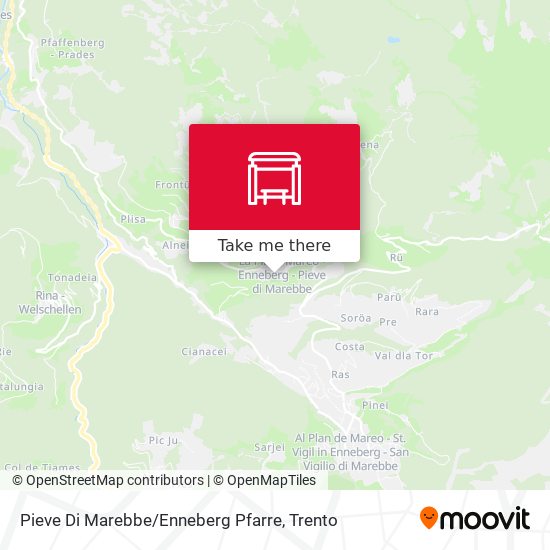 Pieve Di Marebbe / Enneberg Pfarre map