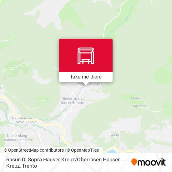 Rasun Di Sopra Hauser Kreuz / Oberrasen Hauser Kreuz map