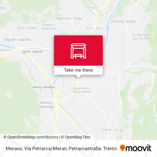 Merano, Via Petrarca / Meran, Petrarcastraße map