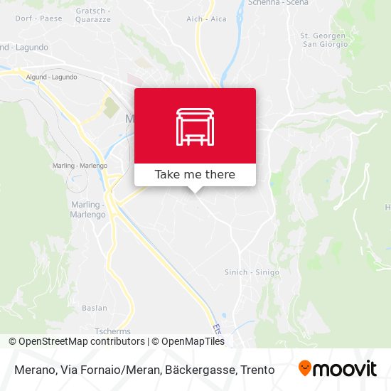 Merano, Via Fornaio / Meran, Bäckergasse map
