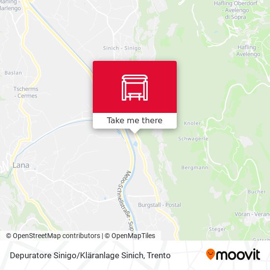 Depuratore Sinigo / Kläranlage Sinich map