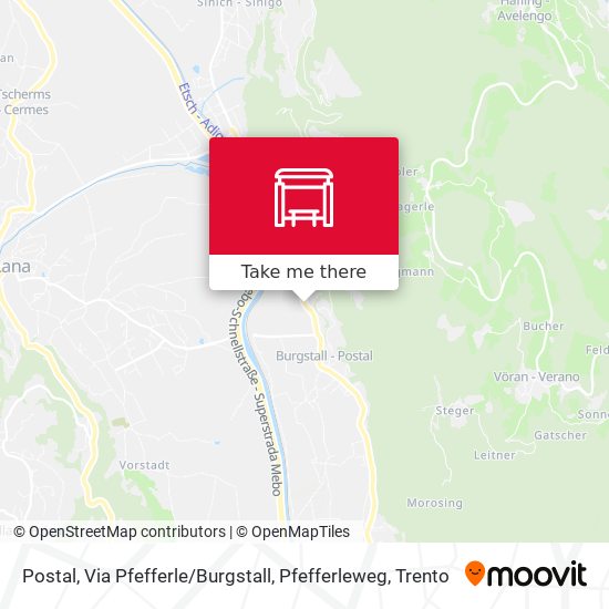 Postal, Via Pfefferle / Burgstall, Pfefferleweg map